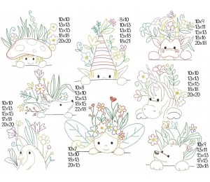 Stickdatei - Frühlingsfreunde Drache